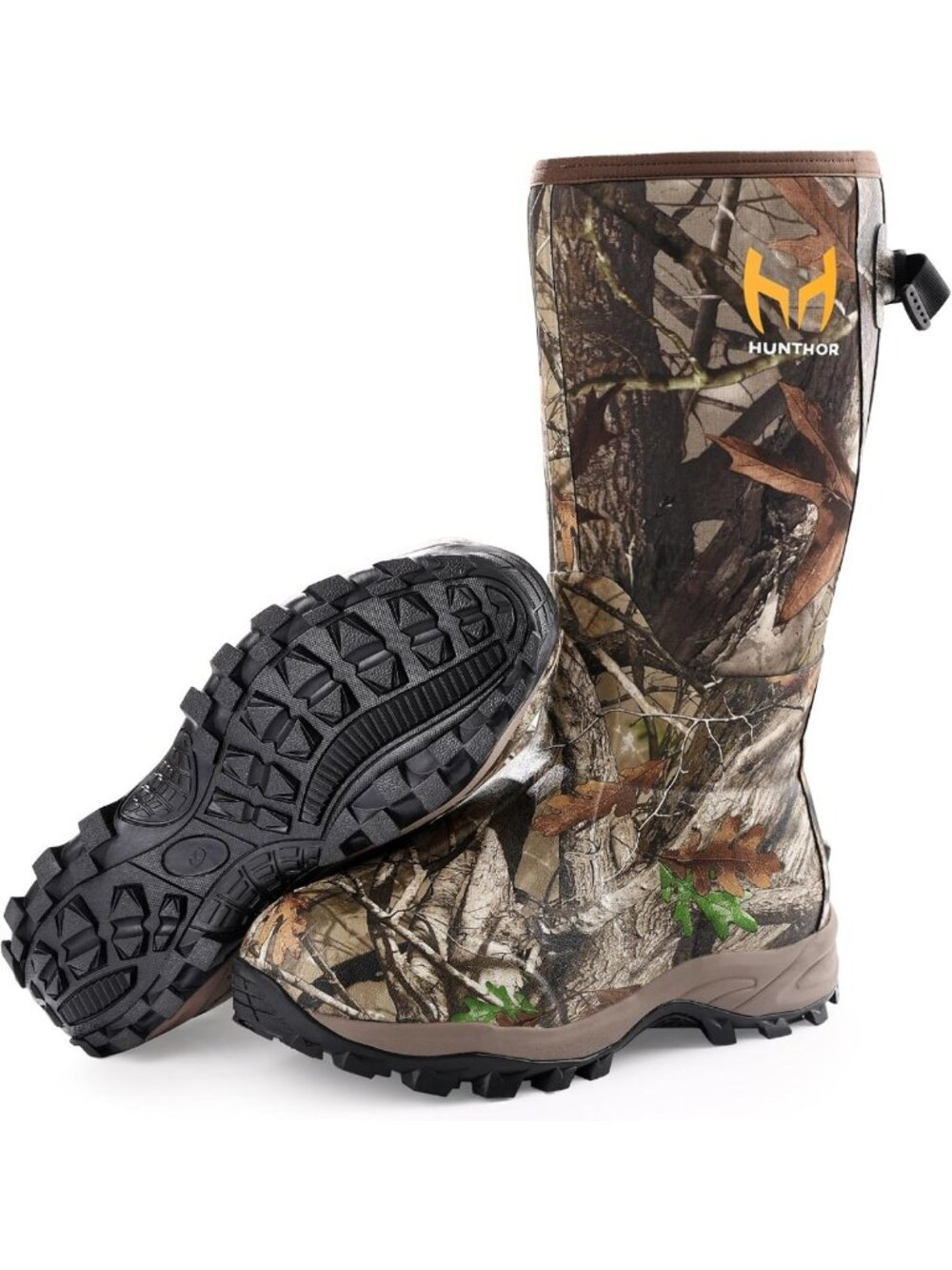 Waterproof Insulated Hunting Boots for Men, 6mm Neoprene Rubber, Camo Outdoor